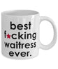 Funny B3st F-cking Waitress Ever Coffee Mug White