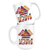 Funny Bacon Mug Bacon Beer High Five In Your Mouth 15oz White Coffee Mugs