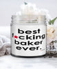 Funny Baker Candle B3st F-cking Baker Ever 9oz Vanilla Scented Candles Soy Wax