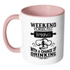 Funny Baking Mug Weekend Forecast Baking With White 11oz Accent Coffee Mugs