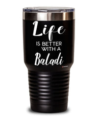 Funny Baladi Rabbit Tumbler Life Is Better With A Baladi 30oz Stainless Steel Black