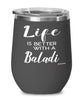 Funny Baladi Rabbit Wine Glass Life Is Better With A Baladi 12oz Stainless Steel Black