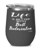 Funny Ball Badminton Wine Glass Life Is Better With Ball Badminton 12oz Stainless Steel Black