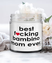 Funny Bambino Cat Candle B3st F-cking Bambino Mom Ever 9oz Vanilla Scented Candles Soy Wax