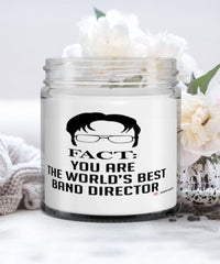 Funny Band Director Candle Fact You Are The Worlds B3st Band Director 9oz Vanilla Scented Candles Soy Wax
