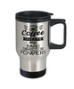 Funny Band Director Travel Mug Coffee Gives Me My Band Director Powers 14oz Stainless Steel