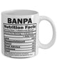 Funny Banpa Nutritional Facts Coffee Mug 11oz White