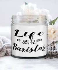 Funny Barista Candle Life Is Better With Baristas 9oz Vanilla Scented Candles Soy Wax