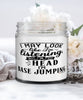 Funny BASE Jumping Candle I May Look Like I'm Listening But In My Head I'm BASE Jumping 9oz Vanilla Scented Candles Soy Wax
