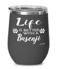Funny Basenji Dog Wine Glass Life Is Better With A Basenji 12oz Stainless Steel
