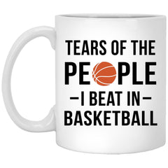 Funny Basketball Mug Tears Of The People I Beat In Basketball Coffee Cup 11oz White XP8434