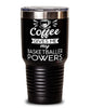 Funny Basketball Tumbler Coffee Gives Me My Basketballer Powers 30oz Stainless Steel Black