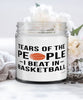 Funny Basketballer Candle Tears Of The People I Beat In Basketball 9oz Vanilla Scented Candles Soy Wax