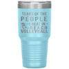 Funny Beach Volleyball Tumbler Tears of The People I beat In Beach Volleyball Laser Etched 30oz Stainless Steel Tumbler