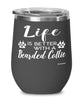 Funny Bearded Collie Dog Wine Glass Life Is Better With A Bearded Collie 12oz Stainless Steel