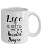 Funny Bearded Dragon Lizard Mug Life Is Better With A Bearded Dragon Coffee Cup 11oz 15oz White