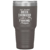 Funny Beer Fishing Tumbler Just Another Beer Drinker With A Fishing Problem Laser Etched 30oz Stainless Steel Tumbler