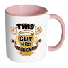 Funny Beer Mug This Guy Needs A Beer White 11oz Accent Coffee Mugs