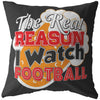 Funny Beer Pillows The Real Reason I Watch Football