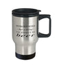 Funny Beer Travel Mug Introverted But Willing To Discuss Beer 14oz Stainless Steel Black