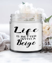 Funny Beige Rabbit Candle Life Is Better With A Beige 9oz Vanilla Scented Candles Soy Wax