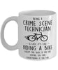 Funny Being A Crime Scene Technician Is Easy It's Like Riding A Bike Except Coffee Mug White