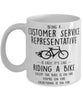 Funny Being A Customer Service Representative Is Easy It's Like Riding A Bike Except Coffee Mug White