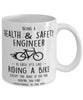 Funny Being A Health and Safety Engineer Is Easy It's Like Riding A Bike Except Coffee Mug White