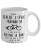 Funny Being A Health Service Manager Is Easy It's Like Riding A Bike Except Coffee Mug White