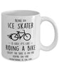 Funny Being A Ice Skater Is Easy It's Like Riding A Bike Except Coffee Mug White