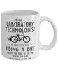 Funny Being A Laboratory Technologist Is Easy It's Like Riding A Bike Except Coffee Mug White