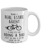 Funny Being A Real Estate Agent Is Easy It's Like Riding A Bike Except Coffee Mug White