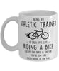 Funny Being An Athletic Trainer Is Easy It's Like Riding A Bike Except Coffee Mug White