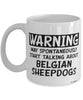 Funny Belgian Sheepdog Mug Warning May Spontaneously Start Talking About Belgian Sheepdogs Coffee Cup White