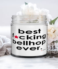 Funny Bellhop Candle B3st F-cking Bellhop Ever 9oz Vanilla Scented Candles Soy Wax