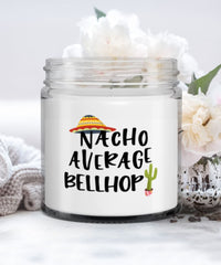 Funny Bellhop Candle Nacho Average Bellhop 9oz Vanilla Scented Candles Soy Wax
