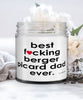 Funny Berger Picard Dog Candle B3st F-cking Berger Picard Dad Ever 9oz Vanilla Scented Candles Soy Wax