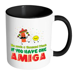 Funny BFF Mug One Amiga White 11oz Accent Coffee Mugs