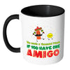 Funny BFF Mug One Amigo White 11oz Accent Coffee Mugs