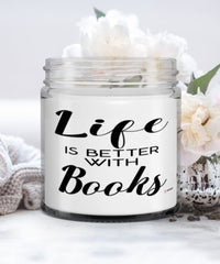Funny Bibliophile Candle Life Is Better With Books 9oz Vanilla Scented Candles Soy Wax
