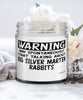 Funny Big Silver Marten Rabbit Candle May Spontaneously Start Talking About Big Silver Marten Rabbits 9oz Vanilla Scented Candles Soy Wax