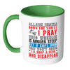 Funny Biker Prayer Mug As I Open Throttle Down The White 11oz Accent Coffee Mugs