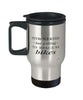 Funny Biker Travel Mug Introverted But Willing To Discuss Bikes 14oz Stainless Steel Black