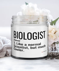 Funny Biologist Candle Like A Normal Scientist But Much Cooler 9oz Vanilla Scented Candles Soy Wax