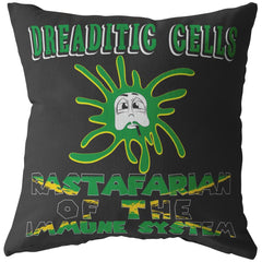 Funny Biology Pillows Dreaditic Cells Rastafarian Of The Immune System