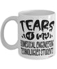 Funny Biomedical Engineering Technologies Professor Teacher Mug Tears Of My Biomedical Engineering Technologies Students Coffee Cup White