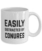 Funny Bird Mug Easily Distracted By Conures Coffee Mug 11oz White