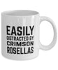 Funny Bird Mug Easily Distracted By Crimson Rosellas Coffee Mug 11oz White