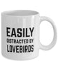 Funny Bird Mug Easily Distracted By Lovebirds Coffee Mug 11oz White
