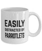 Funny Bird Mug Easily Distracted By Parrotlets Coffee Mug 11oz White